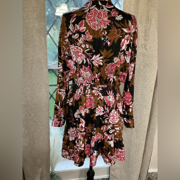 ZARA Printed Floral Long Sleeve Mini Dress Size S Authentic! - Picture 8 of 12